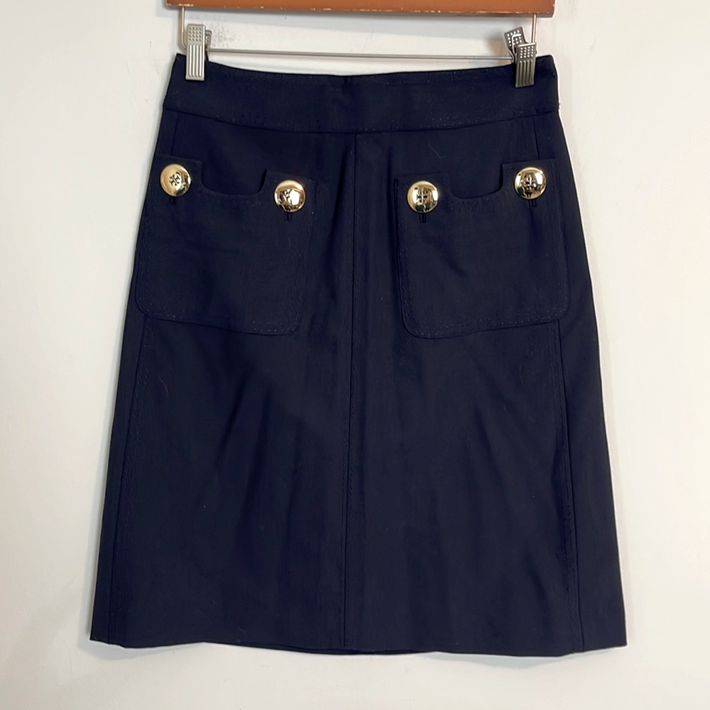 Tory Burch Tyler skirt navy blue size 4